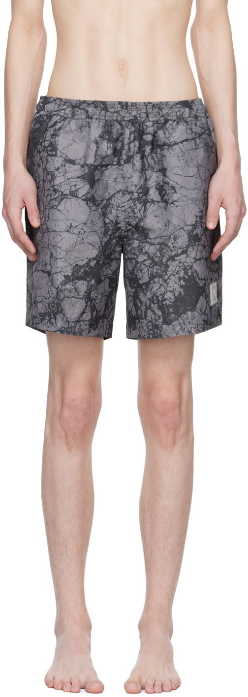 Shortsit A-COLD-WALL* Marble Swim Shorts Harmaa | ACWMSW003