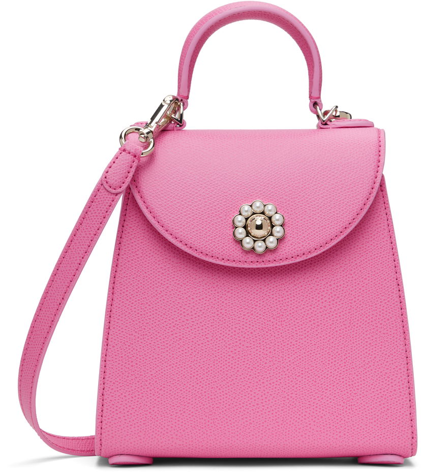 Käsilaukku Simone Rocha Simone Rocha Mini Valentine Pearl-Embellished Crossbody Bag Vaaleanpunainen | BAG172 0787