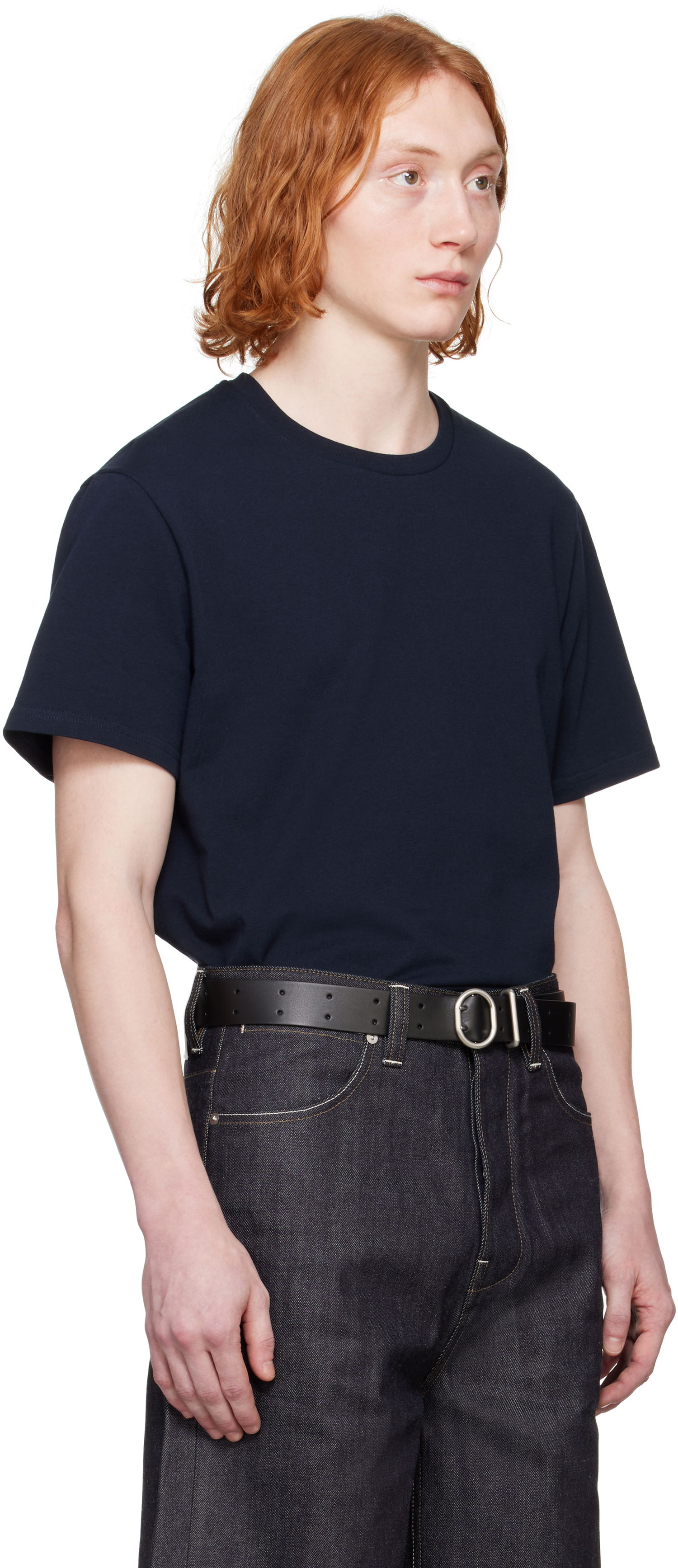 T-paita Jil Sander Jil Sander Crewneck T-Shirt Tummansininen | J47GC0153_J20103, 1