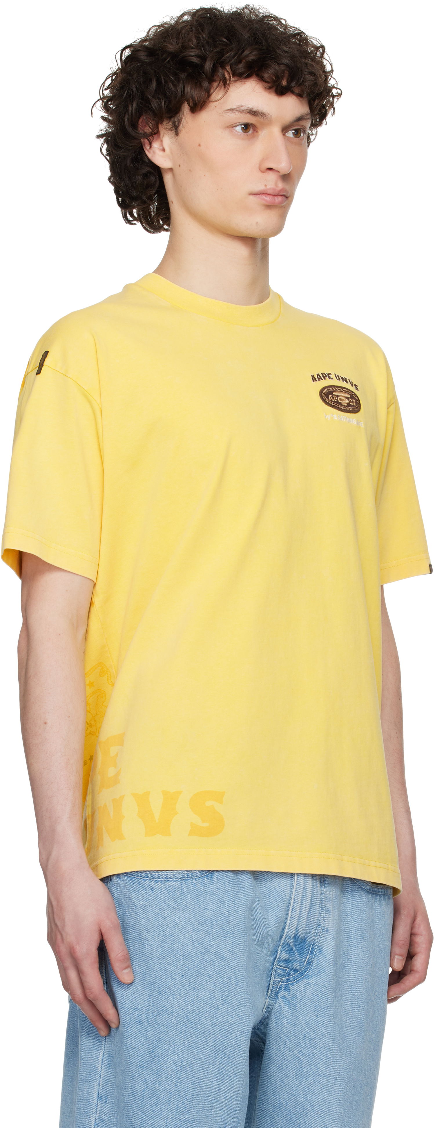 T-paita AAPE by A Bathing Ape AAPE by A Bathing Ape Fancy Main T-Shirt Keltainen | AAPTEM1671XXNYEL, 1