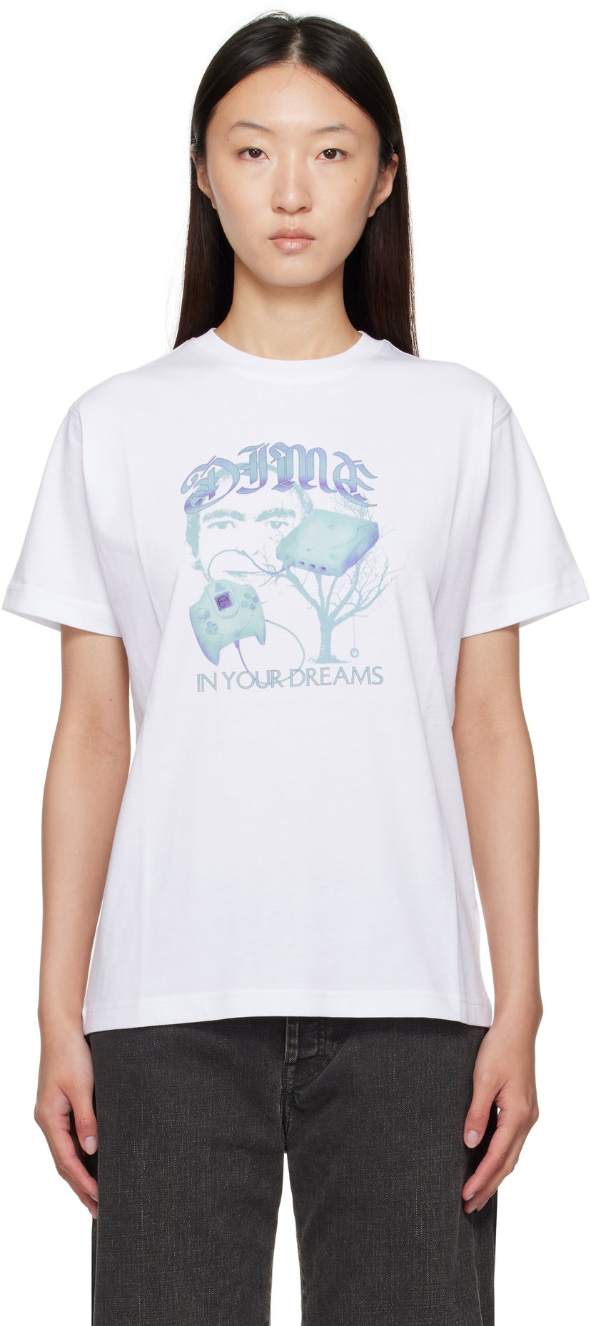T-paita Dime Dime 'Dreams' T-Shirt Valkoinen | DIMESU2556WHT