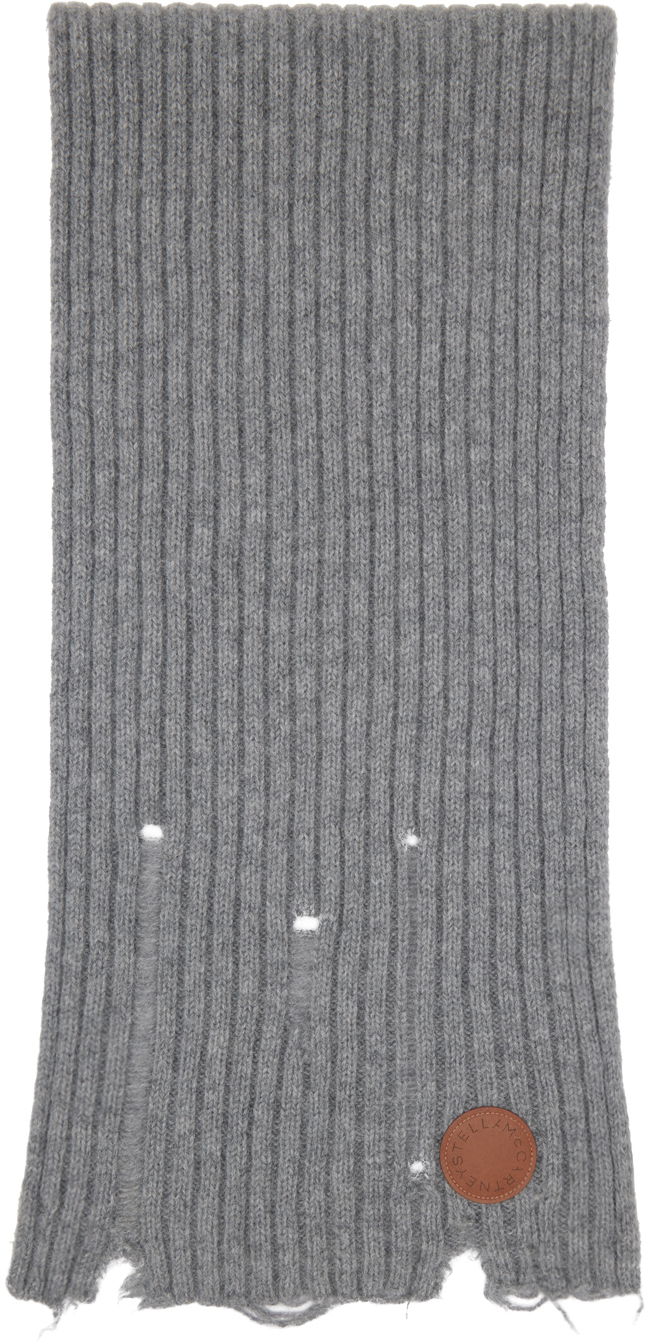 Villapaita Stella McCartney Stella McCartney Distressed Knit Scarf Harmaa | 6K08933S2536