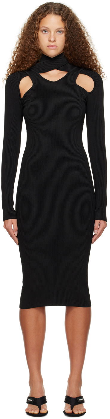 Mekko Coperni Coperni Cutout Midi Dress Musta | COPML16600