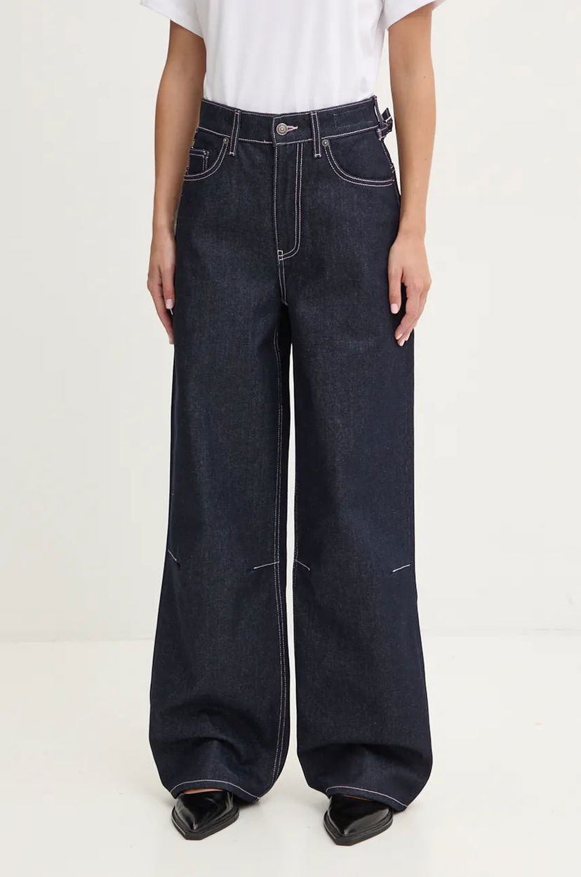Jeans Fiorucci High Waist Wide Leg Jeans Sininen | W01FPDJE181DN01DN06