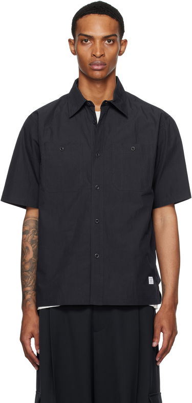 Paita NORSE PROJECTS Norse Projects Ivan Tech Poplin Short Sleeve Shirt Musta | N40-0826, 0