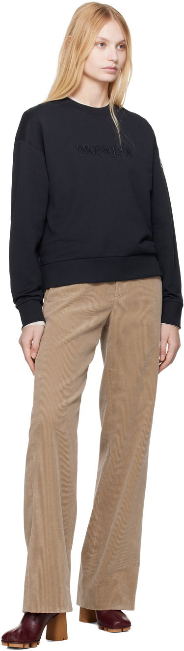 Villapaita Moncler Moncler Embroidered Logo Sweatshirt Musta | K10938G0001689A1K, 4