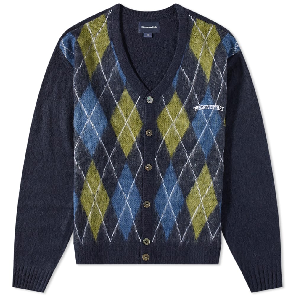 Villapaita thisisneverthat Argyle Cardigan Tummansininen | TN223KKNCK01-NV, 0