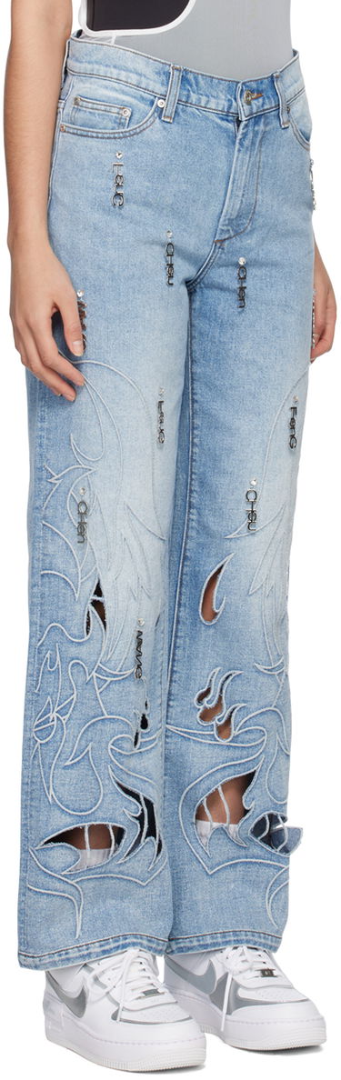Jeans Feng Chen Wang Feng Chen Wang Phoenix Cutout Jeans Sininen | FUS15TR13, 1