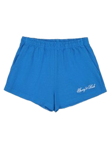 Shortsit Sporty & Rich Cursive Logo Embroidered Disco Short Sininen | SH853RB