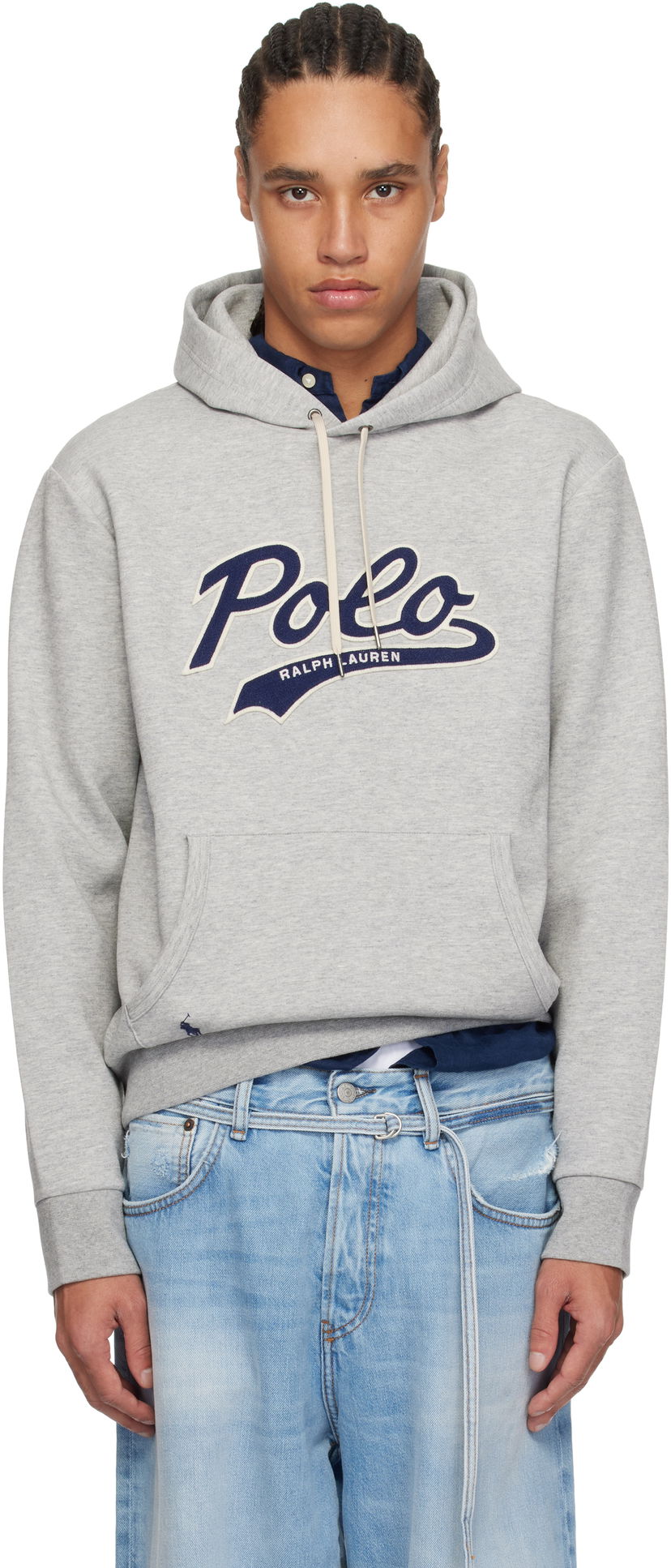 Huppari Polo by Ralph Lauren Ralph Lauren Double-Knit Logo Hoodie Harmaa | 710964476002