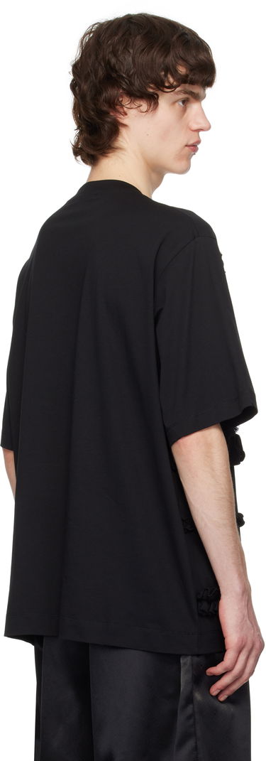 T-paita Simone Rocha Simone Rocha Ruffle Frill T-Shirt Musta | 5325 0553, 2