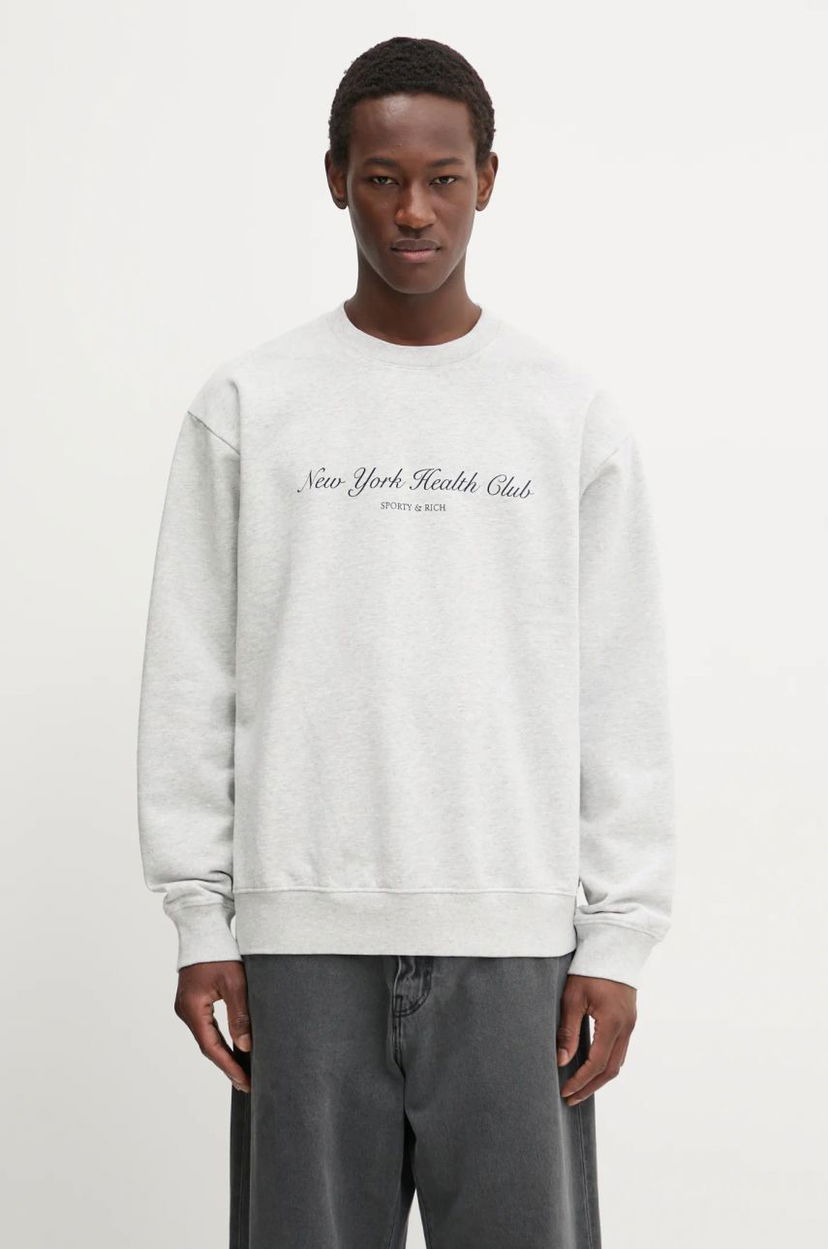 Villapaita Sporty & Rich Sporty & Rich NY Health Club Sweatshirt Harmaa | ST071506043GY03