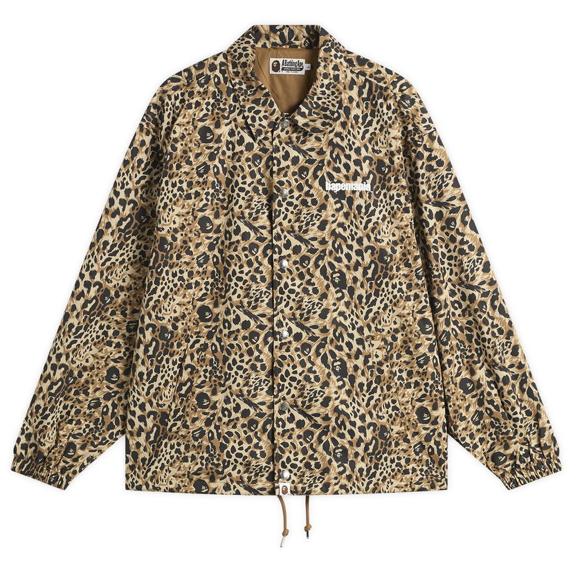 Takki BAPE A Bathing Ape Wild Leopard Coach Jacket Beige | 001LJL801306M-BEI