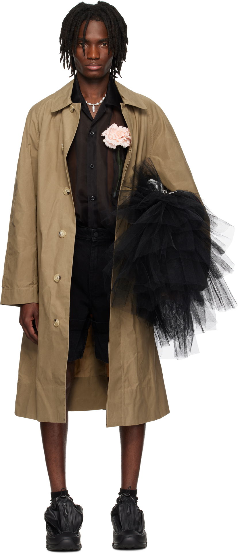 Trenssitakki Simone Rocha Simone Rocha Car Trench Coat Beige | 2068D 1247