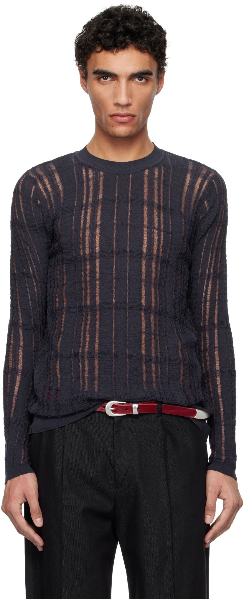 Villapaita OUR LEGACY Our Legacy Formal Roundneck Sweater Tummansininen | M2253FW