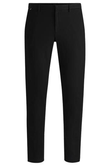 Housut BOSS Slim-Fit Stretch Cotton-Blend Chinos Musta | 50485788