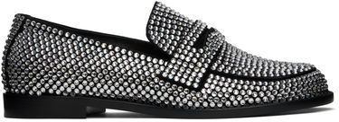 Asusteet Amina Muaddi Amina Muaddi Tilda Crystal Loafers Musta | TILDA CRYSTAL LOAFER SUEDE, 0