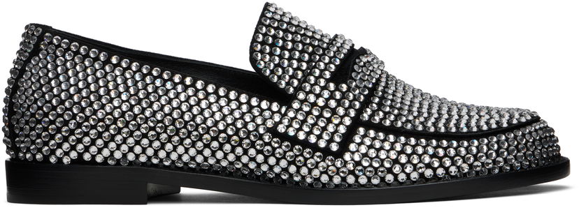 Asusteet Amina Muaddi Amina Muaddi Tilda Crystal Loafers Musta | TILDA CRYSTAL LOAFER SUEDE
