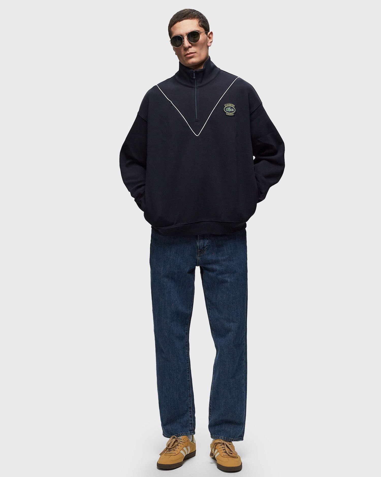 Huppari Lacoste SWEATSHIRTS men Half-Zips blue Musta | SH7386-HDE, 1
