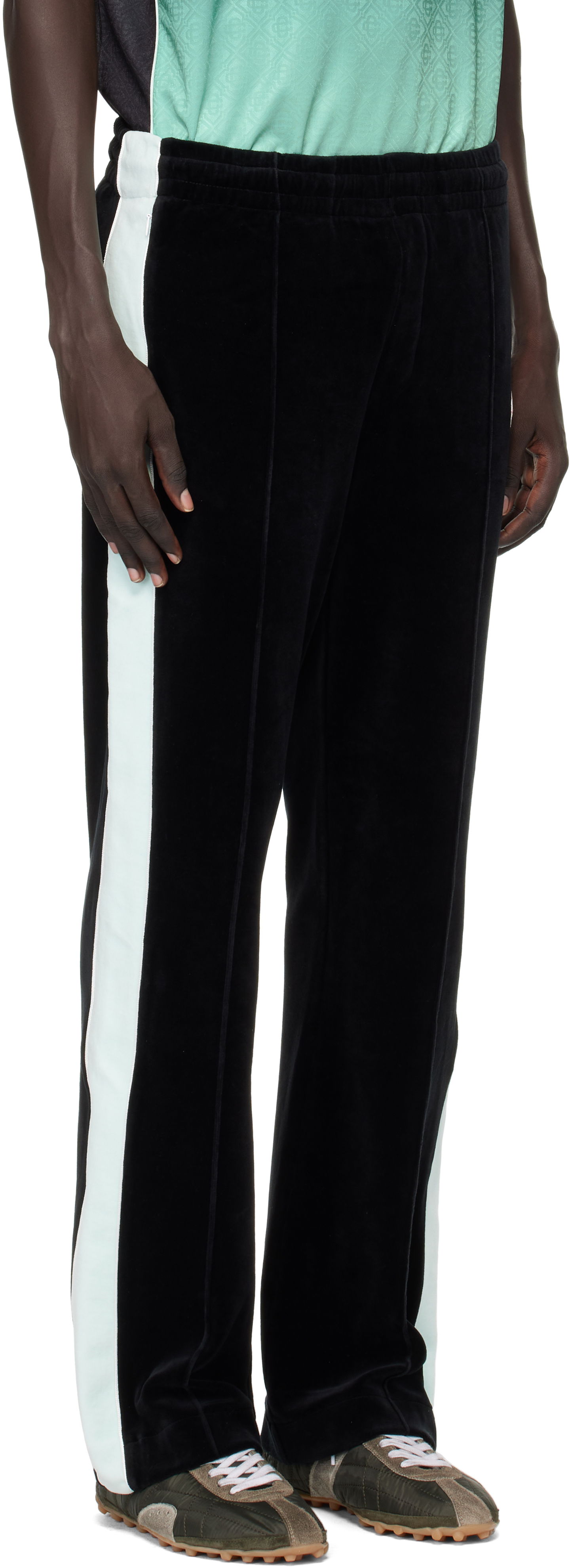 Verryttelyhousut Casablanca Casablanca Velour Track Pants Musta | MPF25-JTR-281-01, 1