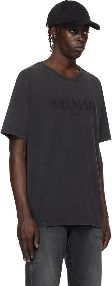 T-paita Balmain Loose Vintage Embroidery T-Shirt Musta | DH1EG010BC72, 1