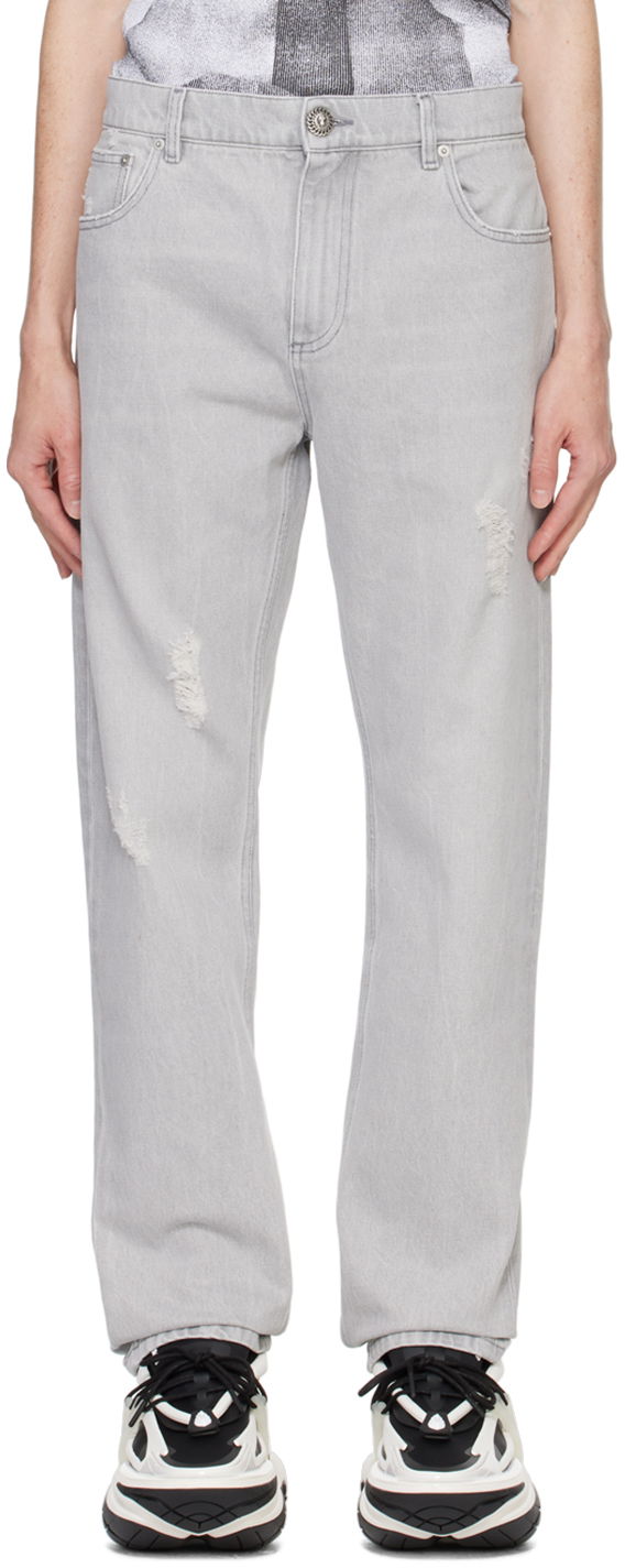 Jeans Balmain Regular Jeans Harmaa | DH0MI043DF12