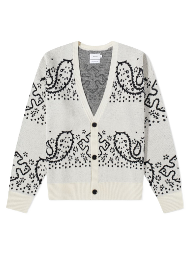 Villapaita Rhude Bandana Stripe Cardigan Beige | RHSS22CA01037422