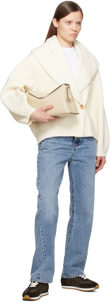 Käsilaukku TOTEME TOTEME T-Lock Leather Top Handle Bag Beige | 234-WAL956-LE0025, 3