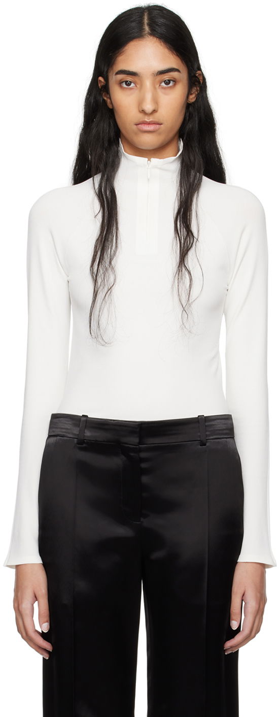 Body The Row Long Sleeve Fitted Turtleneck Top Valkoinen | 8137-Y674