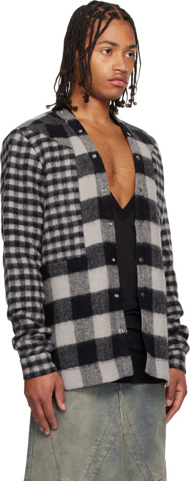 Paita Rick Owens Concordians Larry Fogpocket Plaid Flannel Overshirt with Snap Buttons Monivärinen | RU02E1757 WJPWMP, 1