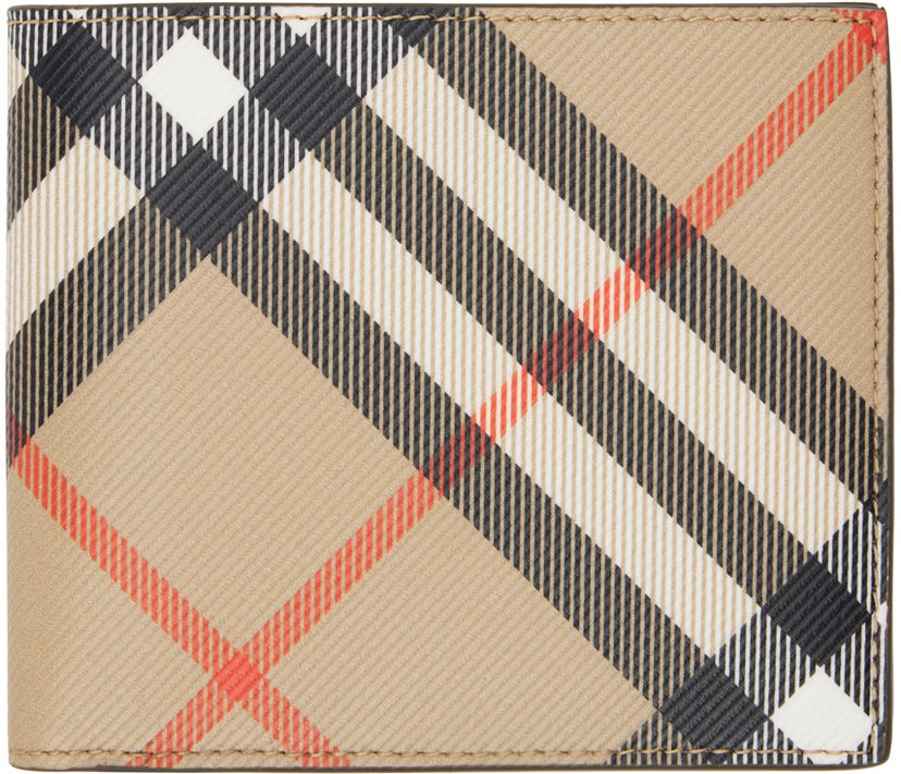 Lompakko Burberry Tan Check Bifold Wallet Beige | 8091926