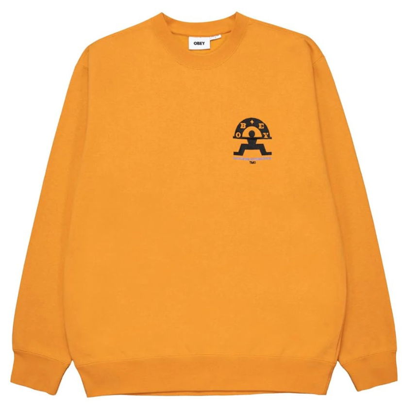 Villapaita OBEY Obey Haus Musik Crew Sweatshirt Oranssi | 112480135-sdl