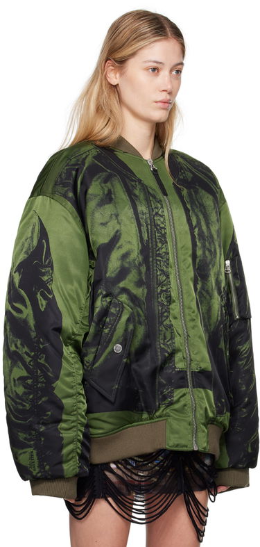 Bomber-takki Jean Paul Gaultier Jean Paul Gaultier Trompe L'œil Print Bomber Jacket Vihreä | 24/30-F-BL046-C538-4100, 1