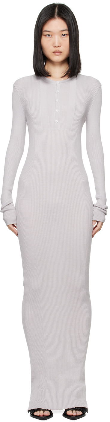 Mekko Ann Demeulemeester Ann Demeulemeester Enza Maxi Dress Harmaa | 2401-W-KN27-KN035-070