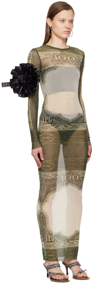 Mekko Jean Paul Gaultier Jean Paul Gaultier 'The Cartouche' Maxi Dress Vihreä | 24/25-F-RO086-T515-400300156, 1