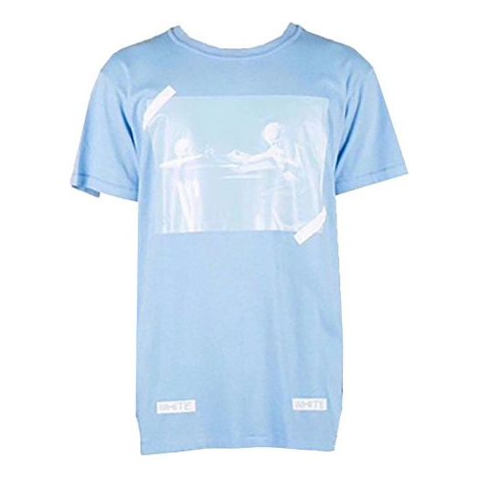 T-paita Off-White Virgil Abloh OW Graphic T-Shirt Sininen | OW-SS18-047