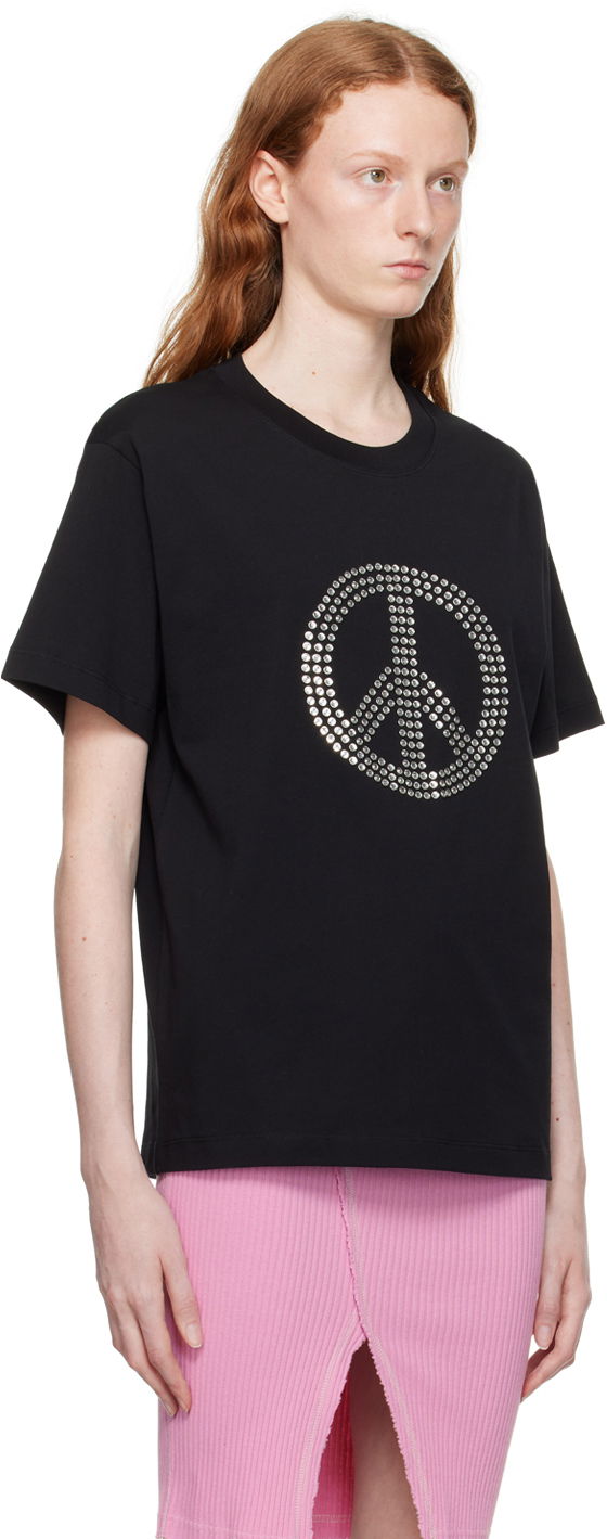 T-paita Moschino Moschino Jeans 'Peace' T-Shirt Musta | 0711 8262, 1