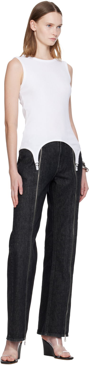 Tankkitoppi Jean Paul Gaultier 'The Garter' Tank Top Valkoinen | 25/04-W-TO387-J014-01, 3