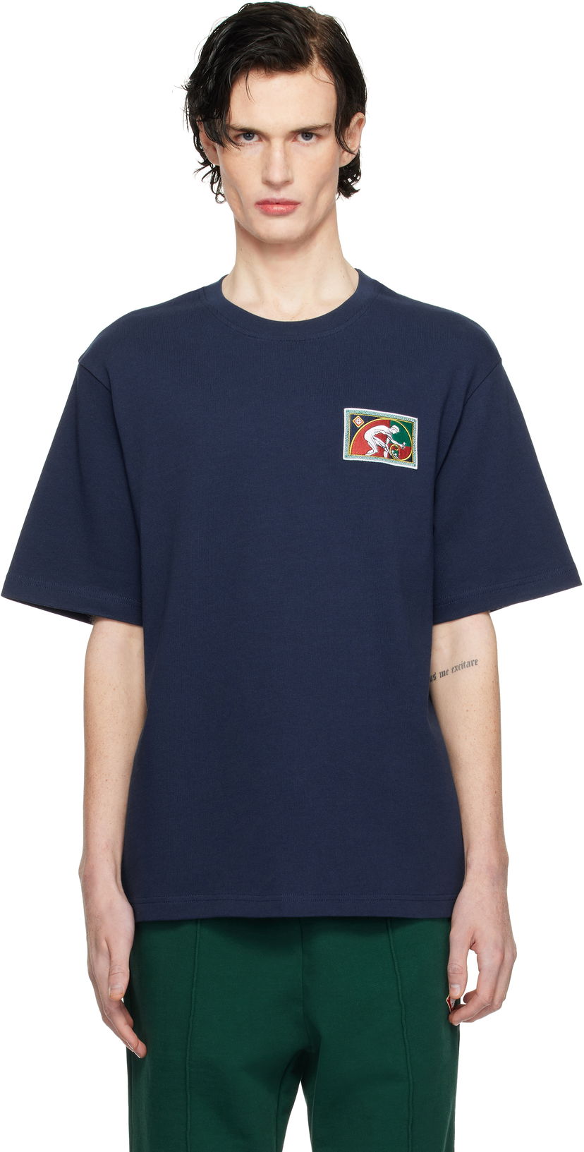 T-paita Casablanca Fibonacci Patch T-Shirt Tummansininen | MPS25-JTS-027-03