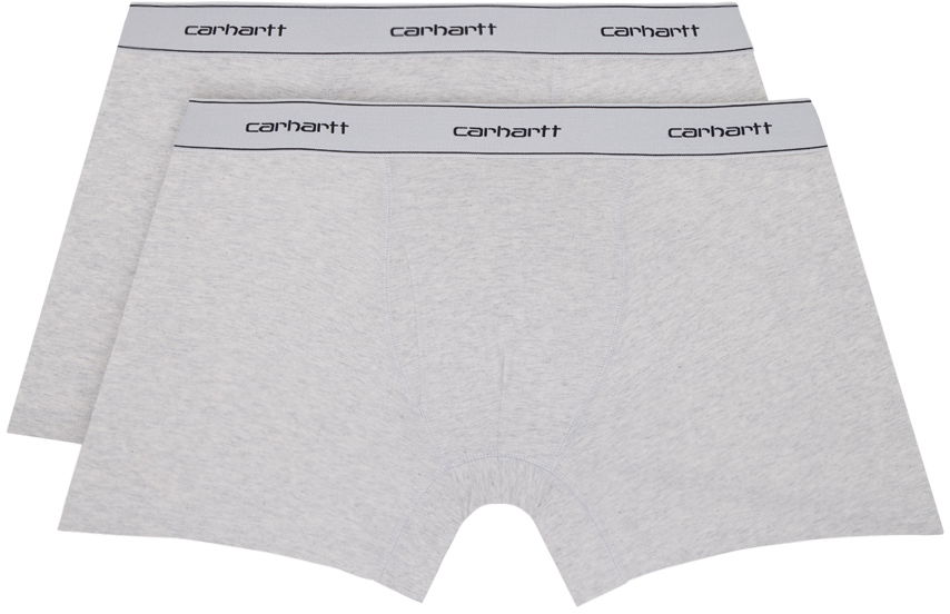 Nyrkkeilijät Carhartt WIP Two-Pack Boxers Harmaa | I029375, 0
