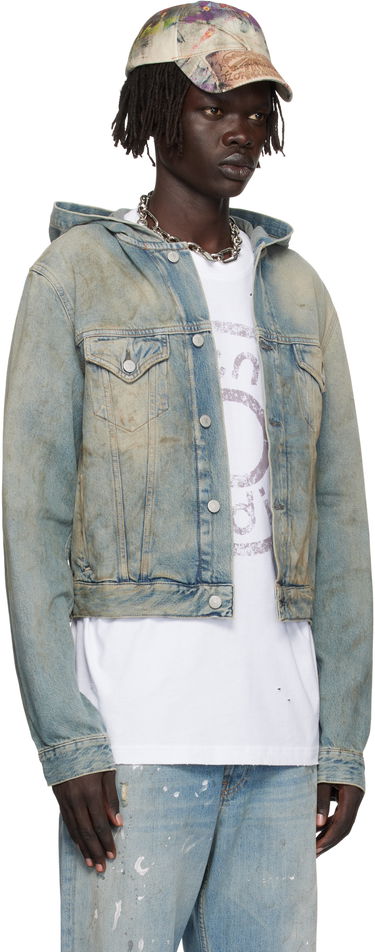 Takki Acne Studios Acne Studios Hooded Denim Jacket Sininen | C90199-, 4