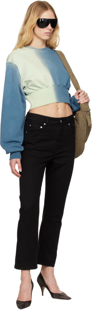 Villapaita Rick Owens Rick Owens DRKSHDW Tatlin Cropped Gradient Sweatshirt Sininen | DS01E3225 FDEG, 3