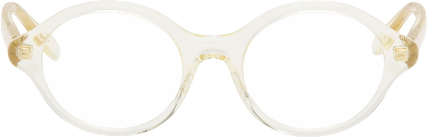 Aurinkolasit Loewe Chunky Rounded Frame Glasses Beige | LW50100UW50032 192337225307, 0