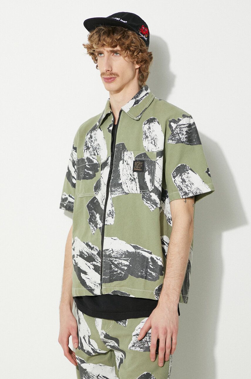 Paita MARKET Work Shirt With Classic Collar Vihreä | 369000152, 0