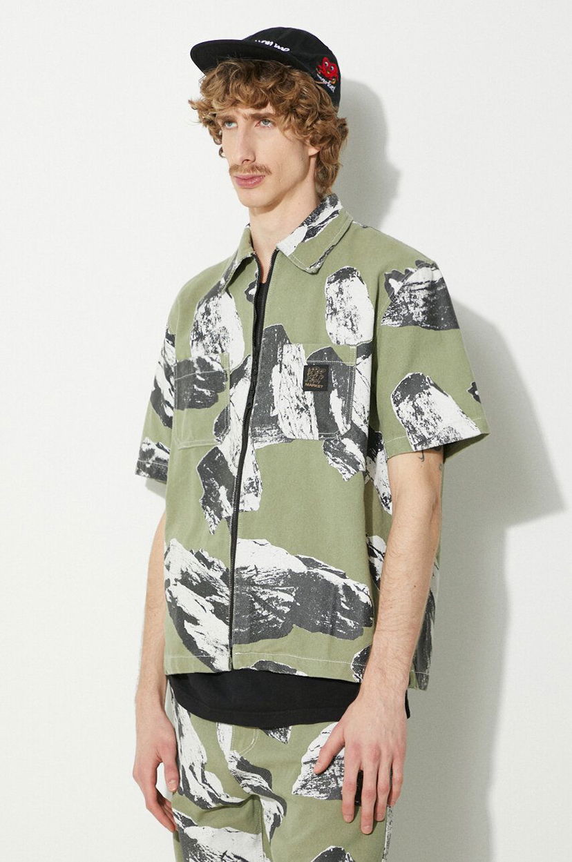 Paita MARKET Work Shirt With Classic Collar Vihreä | 369000152