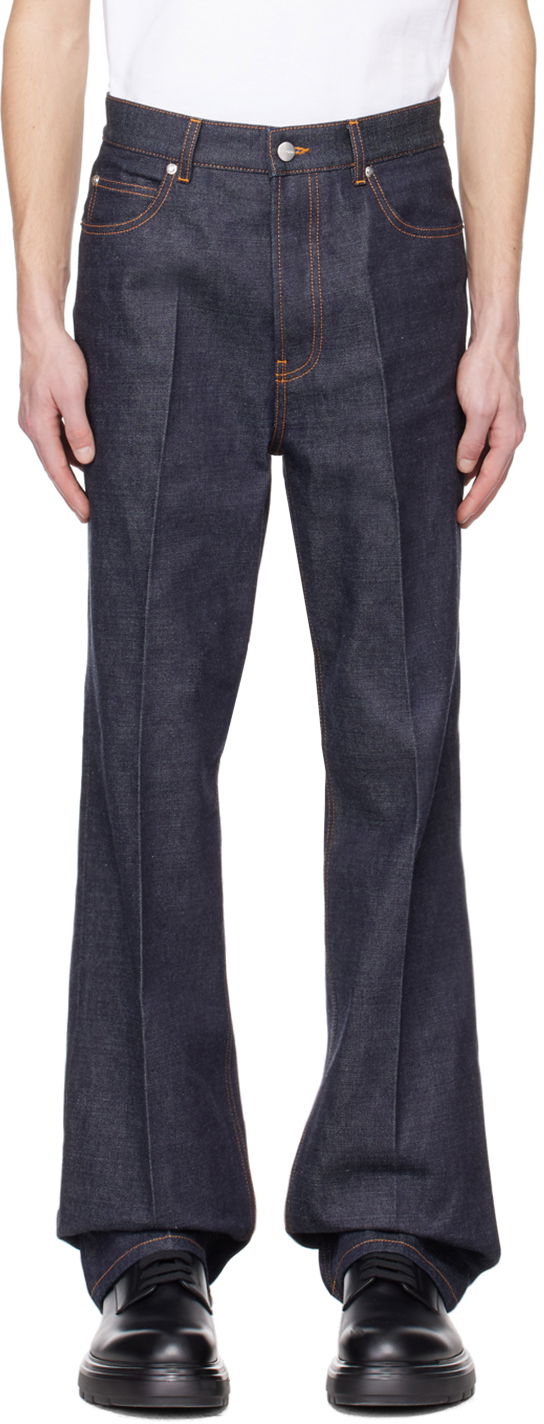 Jeans FERRAGAMO Five-Pocket Indigo Jeans Tummansininen | 771171