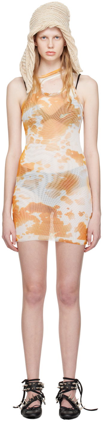 Mekko Ottolinger Ottolinger Cutout Tie-Dye Mini Dress Oranssi | 100815