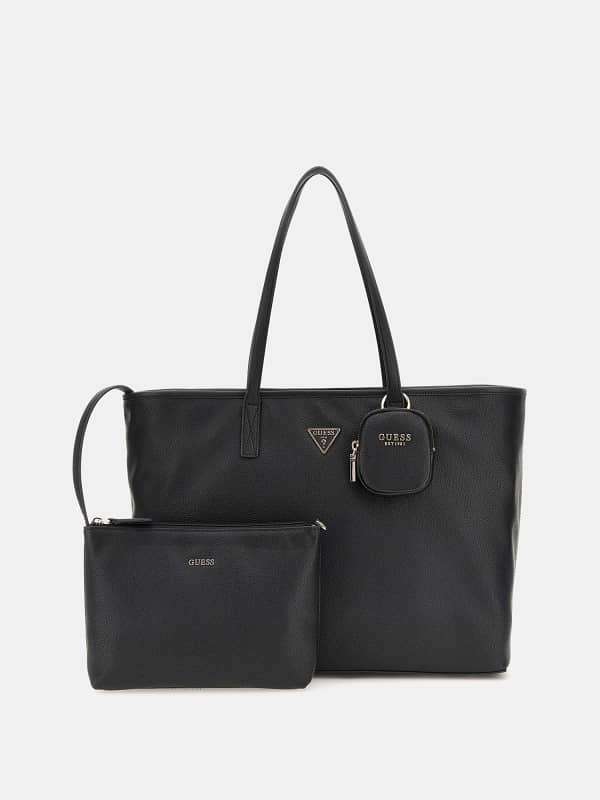Kangaskassi GUESS Black Tote Bag with Small Pouch Musta | HWBG9006240