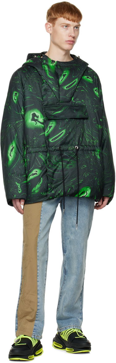 Parka Feng Chen Wang Feng Chen Wang Graphic Down Jacket Vihreä | FUF14JK05, 3