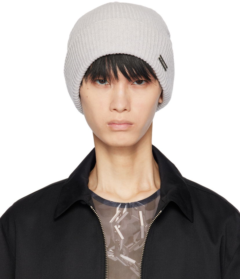 Pipo Han Kjøbenhavn Logo-Appliqued Ribbed Knit Beanie Harmaa | A-133070